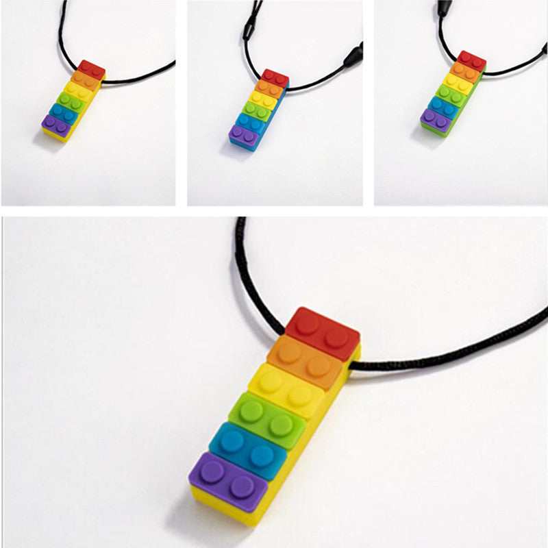 Collier de Mastication Brique Arc-en-Ciel