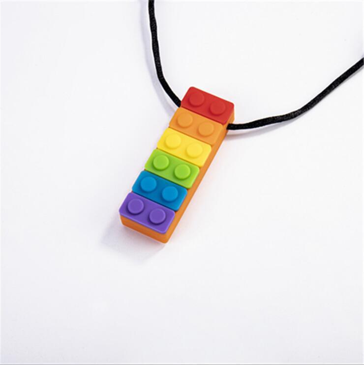 Collier de Mastication Brique Arc-en-Ciel